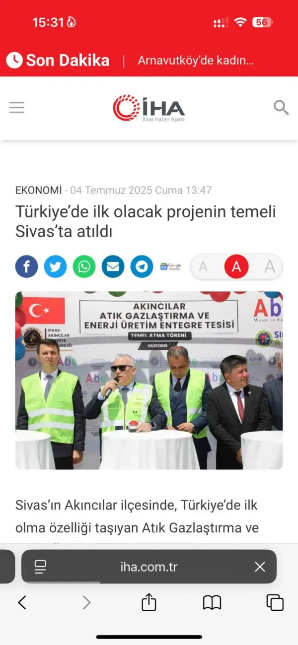 Gaz Arıtma Tesisi