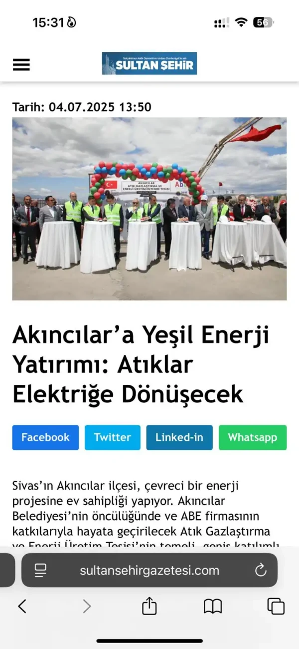Gaz Arıtma Tesisi