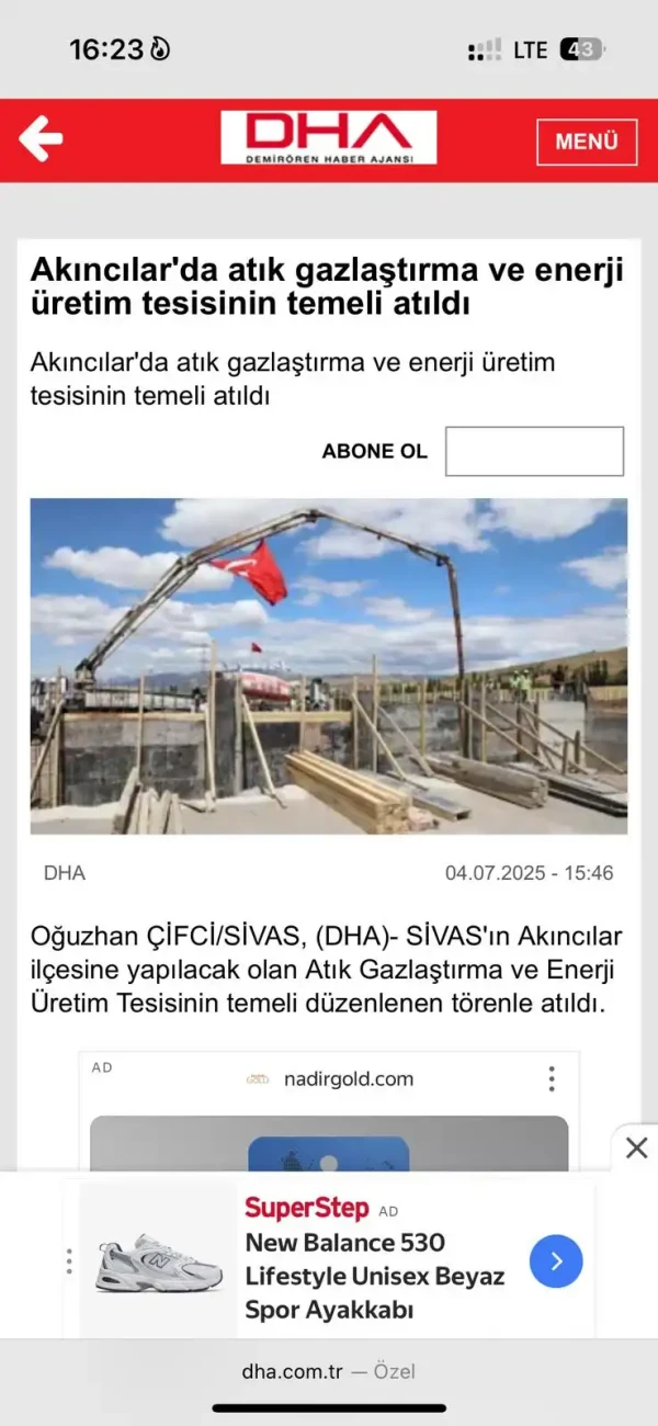 Gaz Arıtma Tesisi