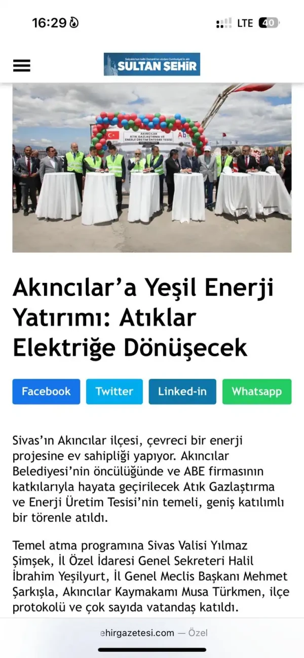 Gaz Arıtma Tesisi