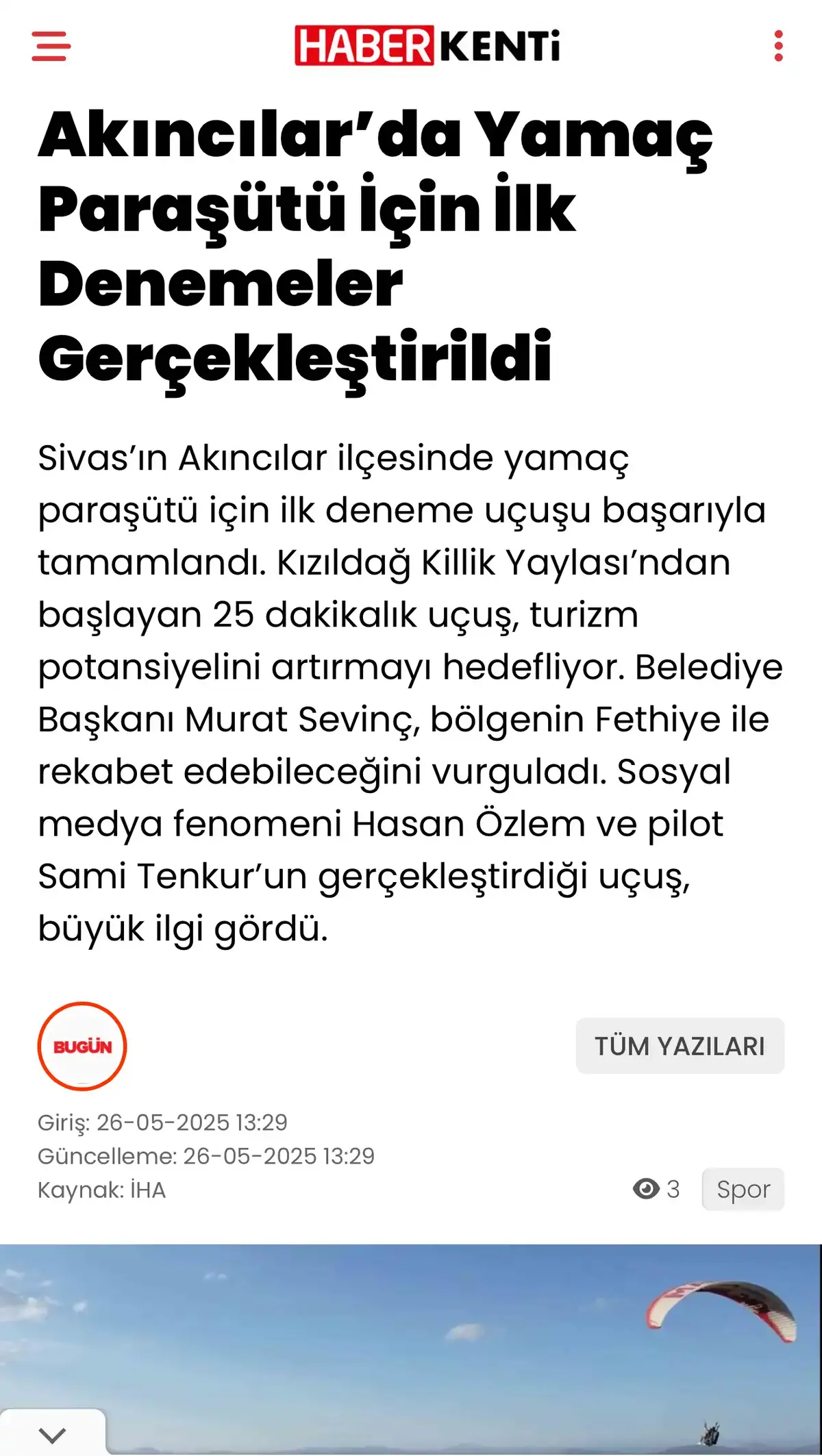 Yamaç Paraşütü