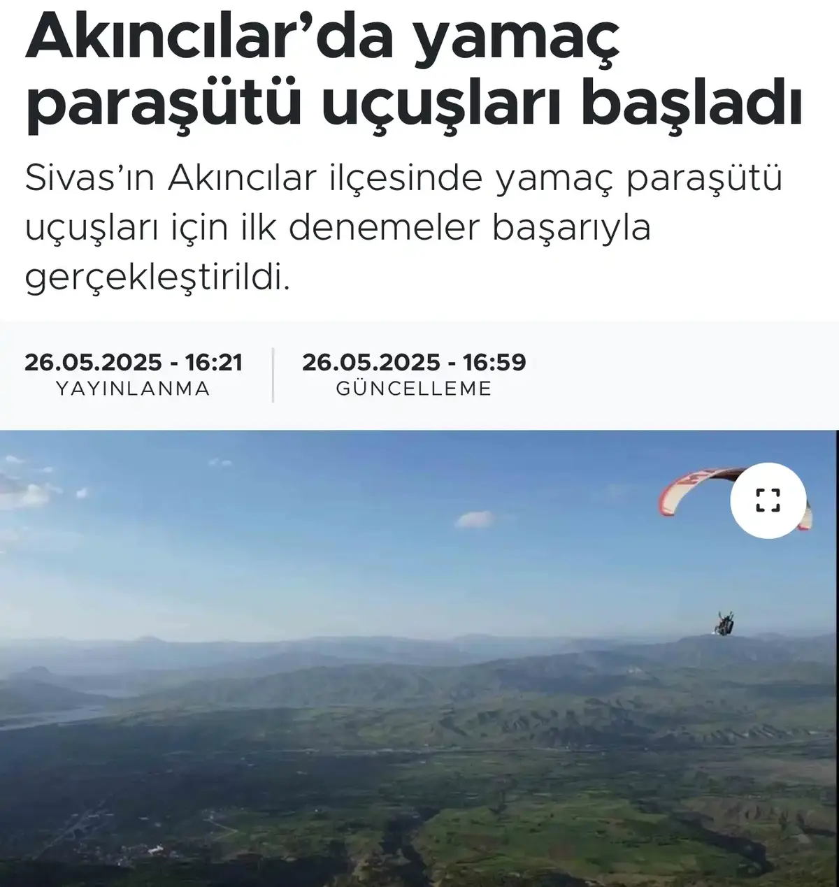 Yamaç Paraşütü
