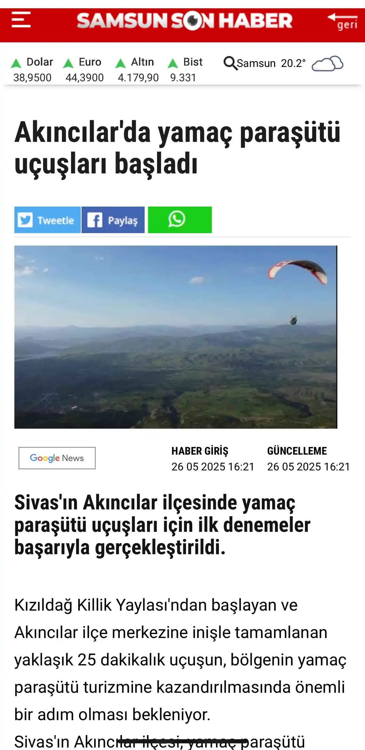Yamaç Paraşütü