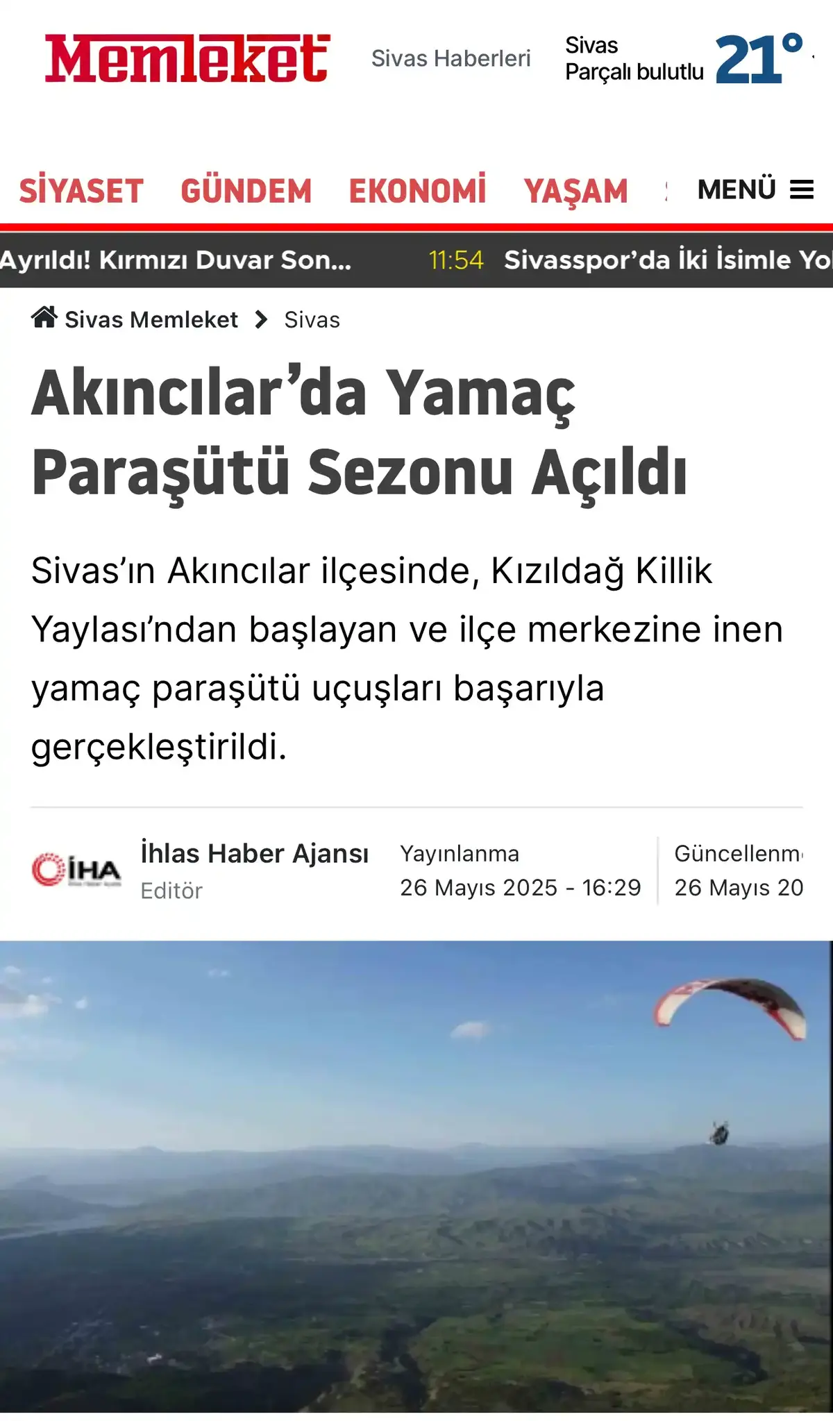 Yamaç Paraşütü