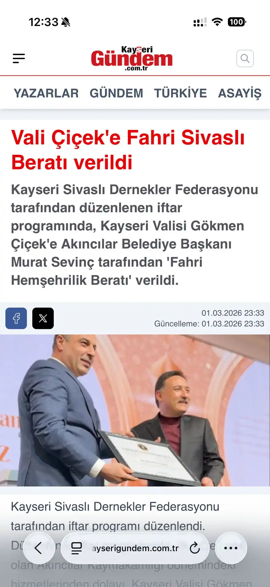Gökmen Çiçek Ziyareti