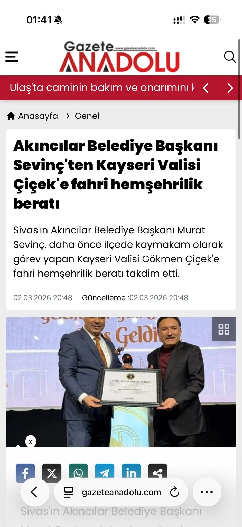 Gökmen Çiçek Ziyareti